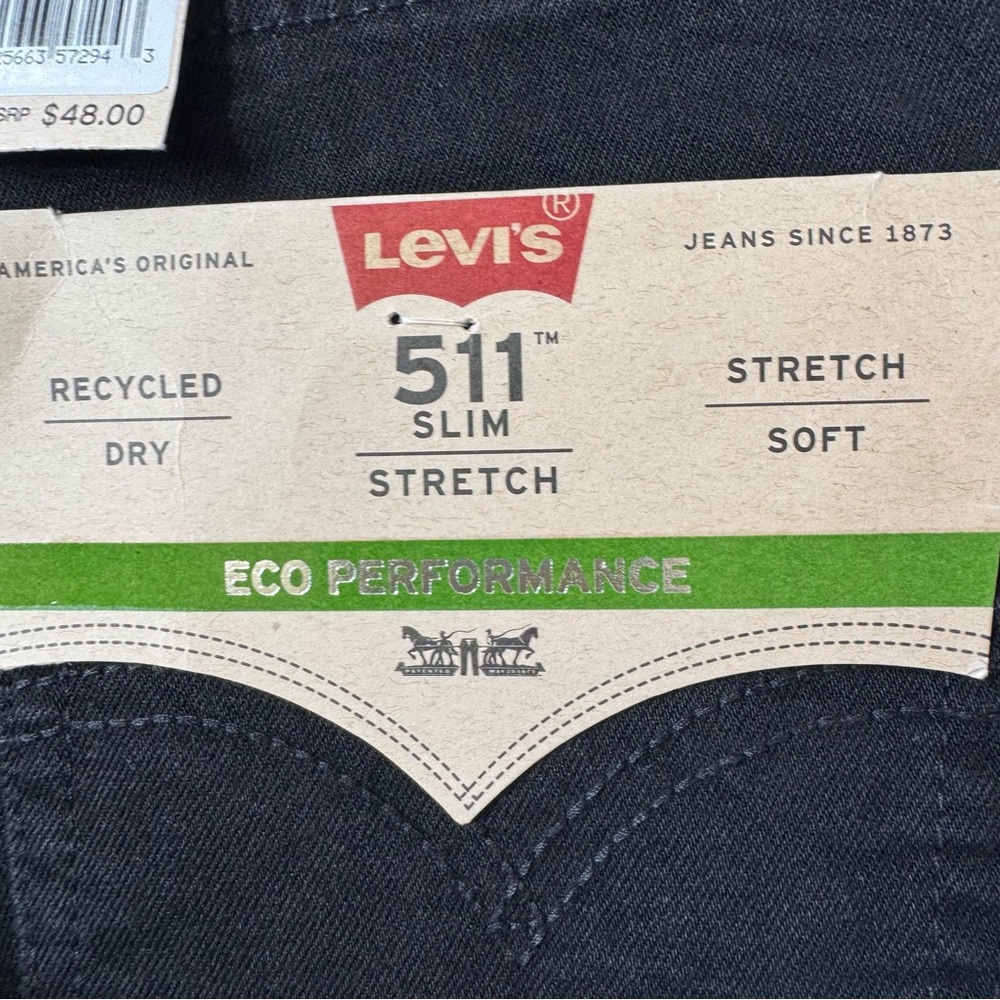 Levi's Boy's Black 511 Slim Jeans Size 14  27 x 29 NWT - Picture 9 of 12